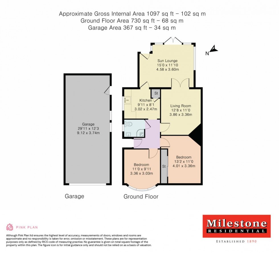 Floorplan for Dorset Road, Ashford