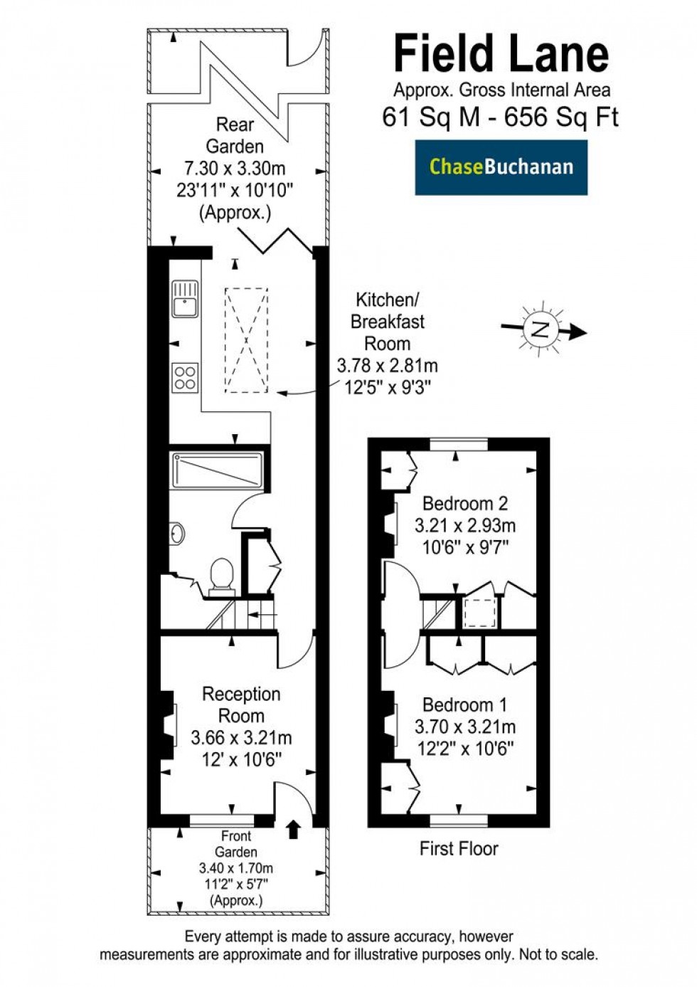 Floorplan for Field Lane, Teddington