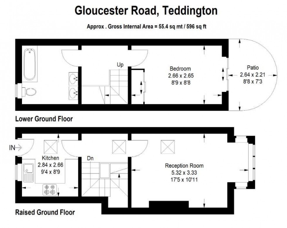 Floorplan for Gloucester Road, Teddington