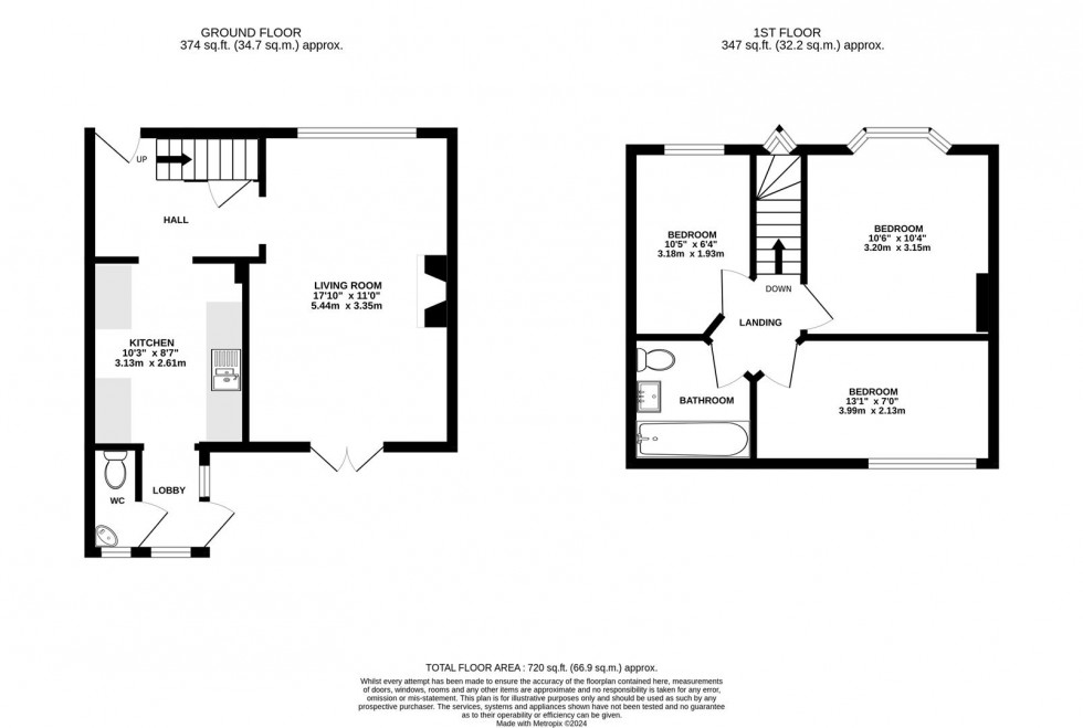 Floorplan for Warren Road, Whitton