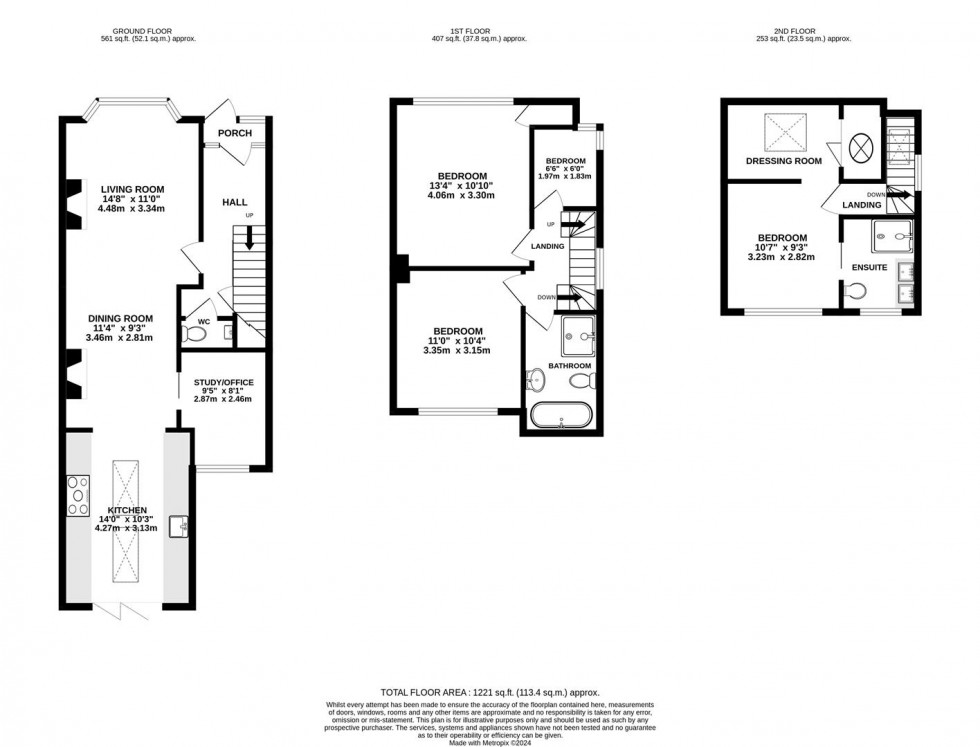 Floorplan for Rydal Gardens, Whitton, Hounslow