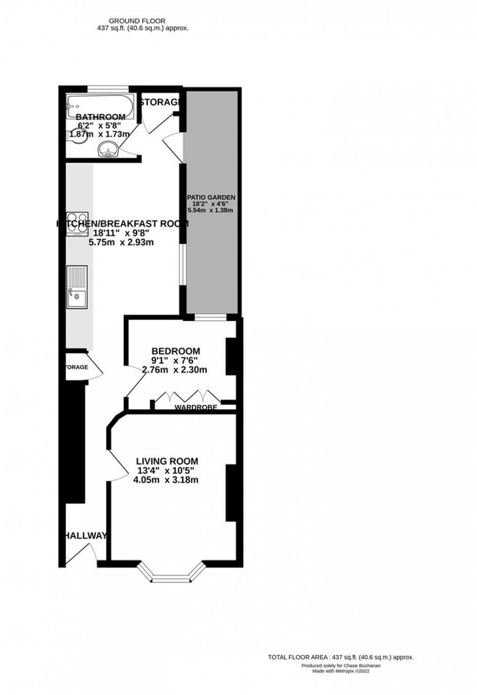 Floorplan for Princes Road, Teddington