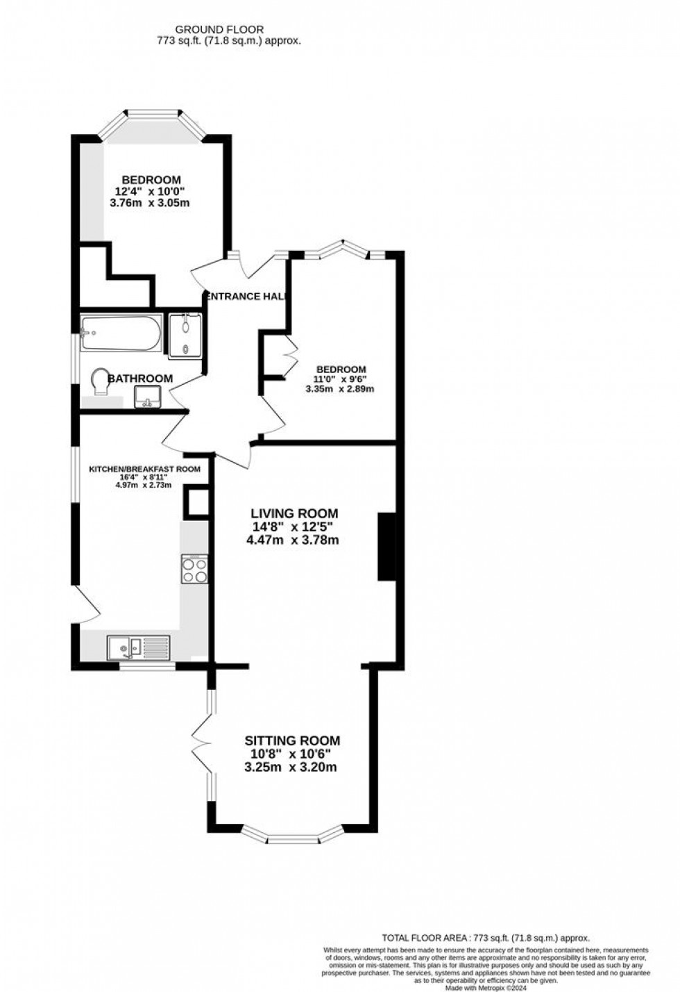 Floorplan for Bridge Way, Whitton
