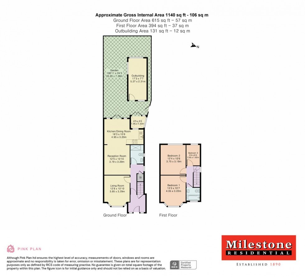 Floorplan for Sandells Avenue, Ashford
