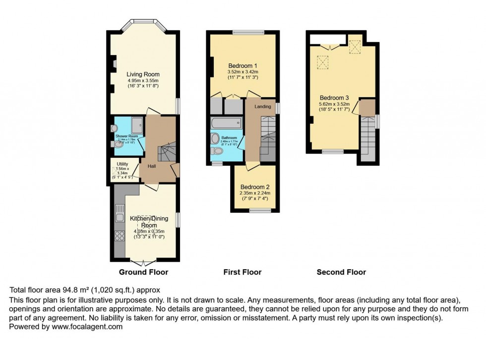 Floorplan for Chestnut Road, Twickenham
