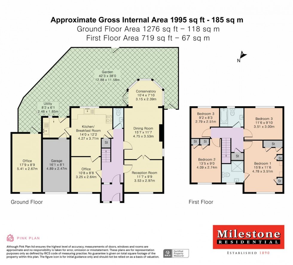Floorplan for The Wickets, Ashford