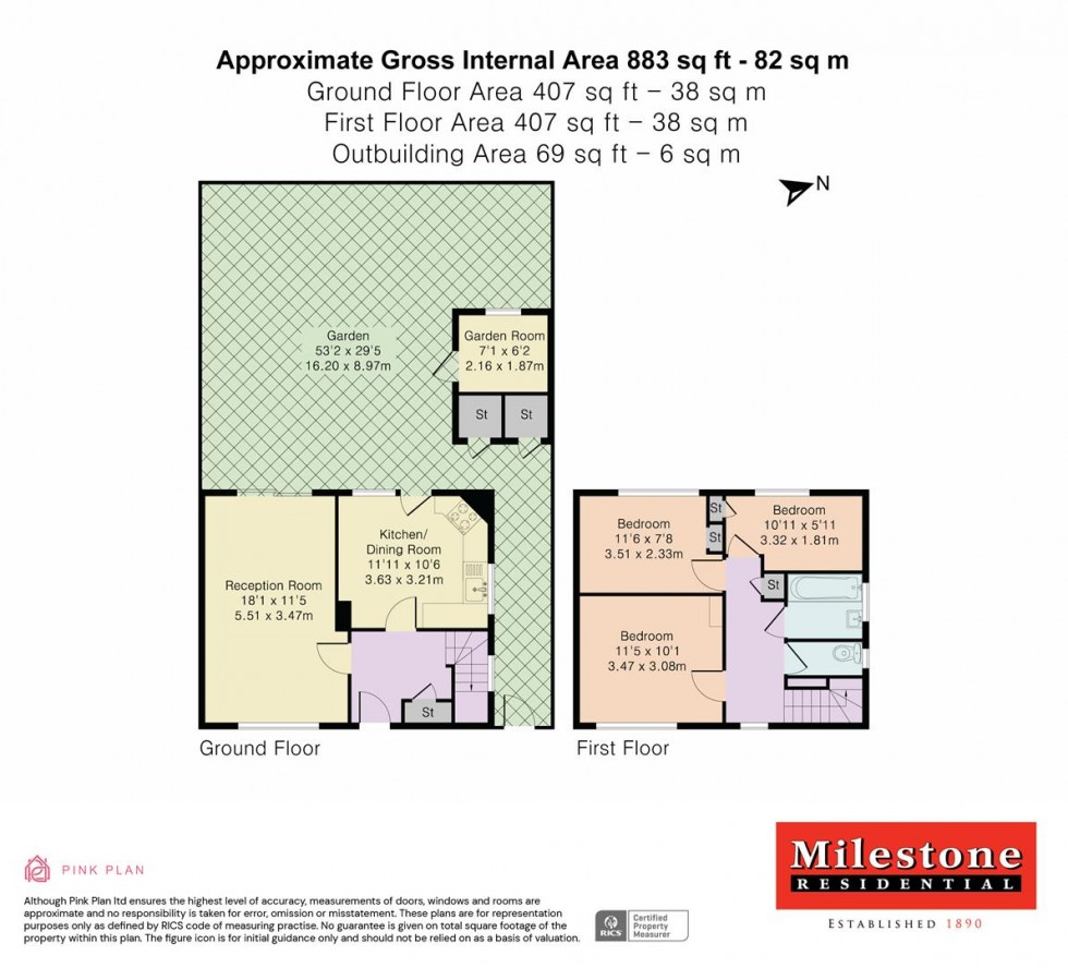 Floorplan for Ruggles-Brise Road, Ashford