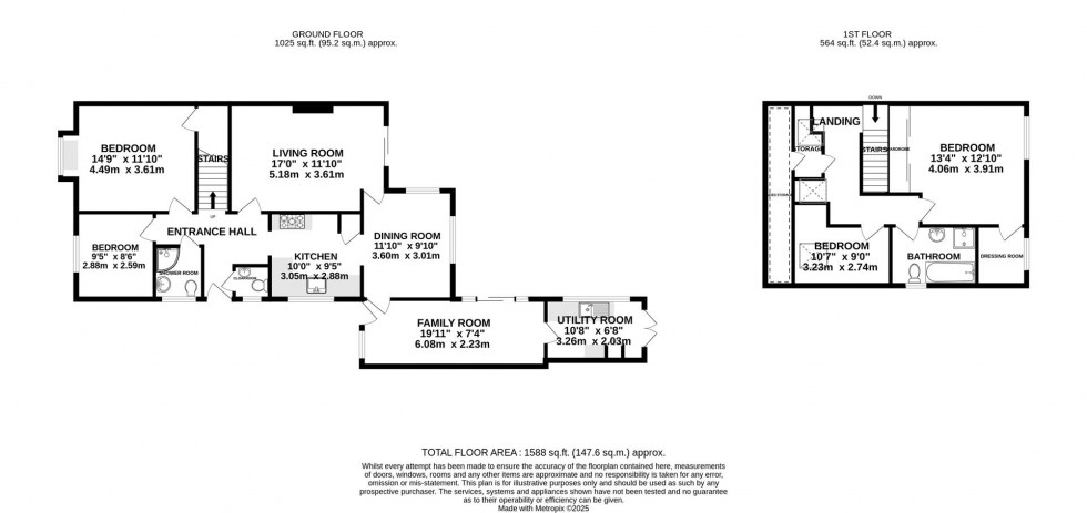 Floorplan for Gilpin Crescent, Whitton
