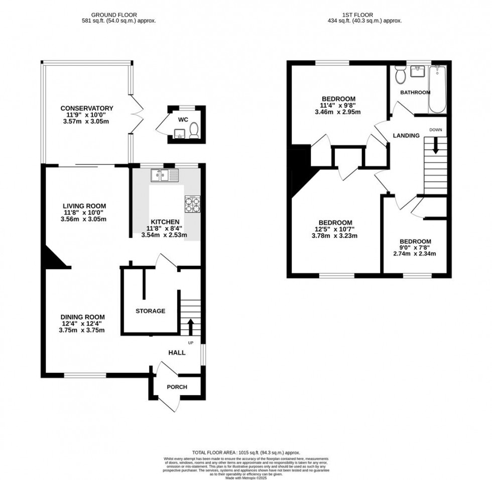 Floorplan for Mill Farm Crescent, Whitton, Hounslow