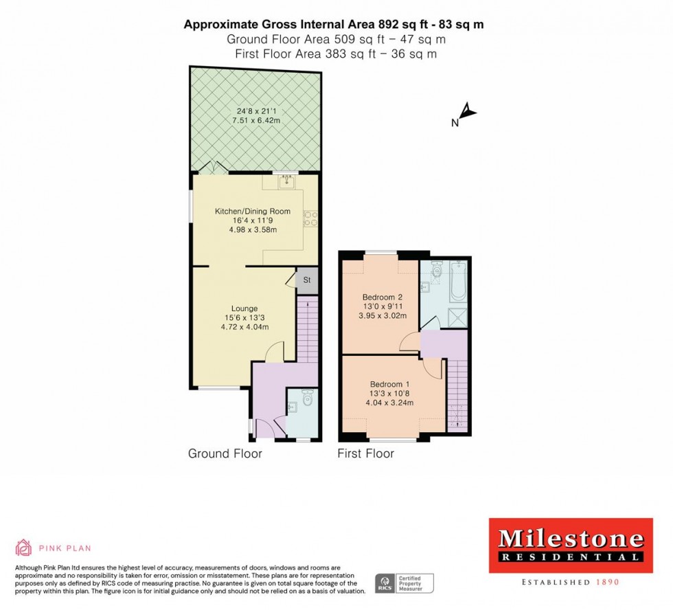Floorplan for Wrens Avenue, Ashford