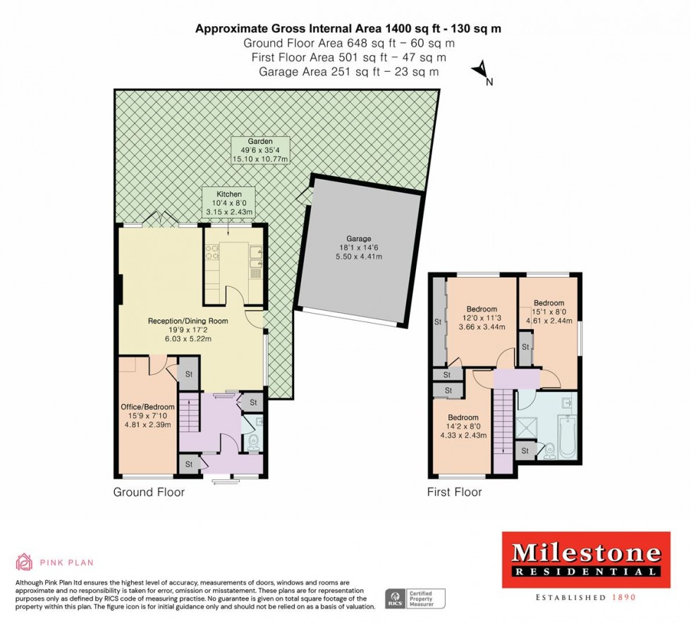 Floorplan for Anglesey Close, Ashford