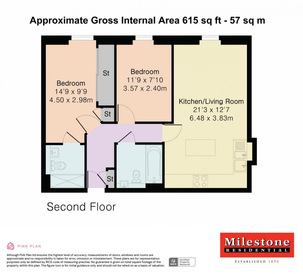 Floorplan for Chertsey Road, Ashford