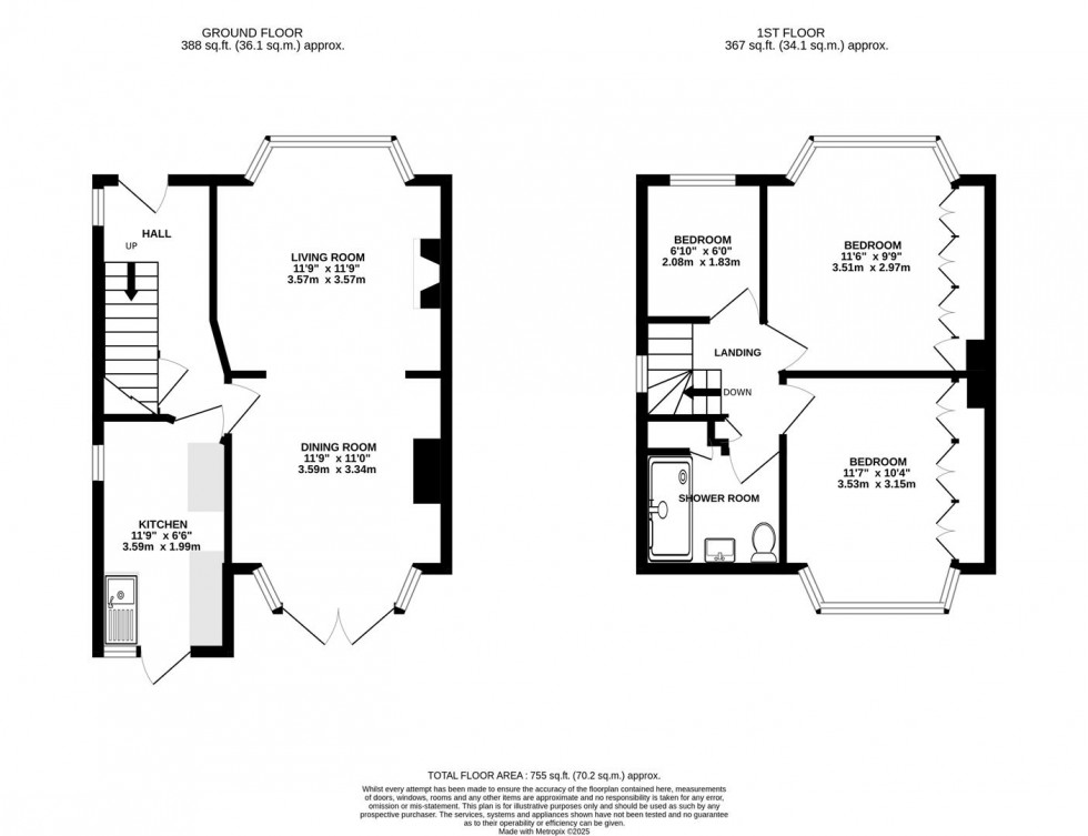 Floorplan for Milner Drive, Whitton