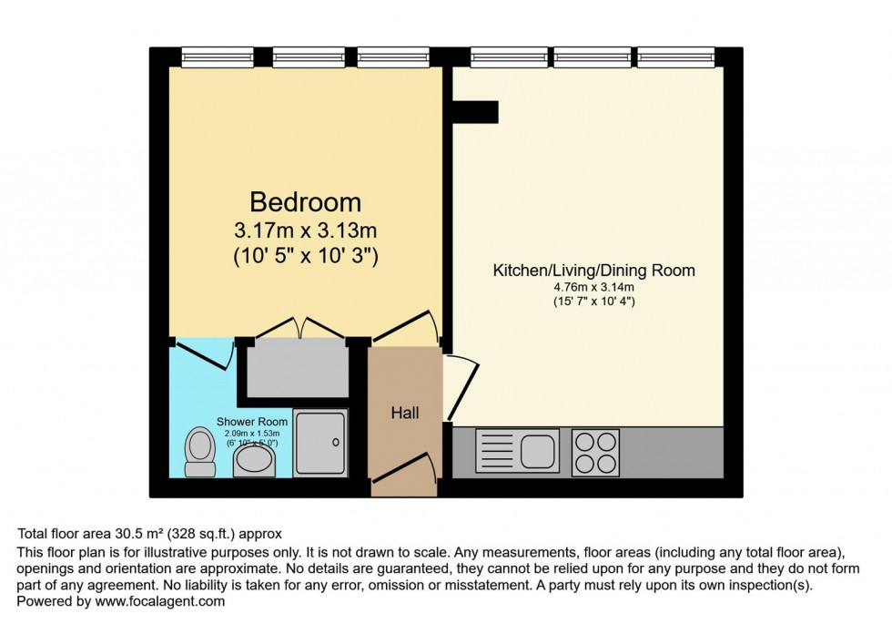 Floorplan for Heath Road, Twickenham