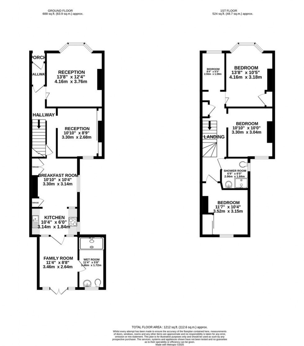 Floorplan for Maswell Park Crescent, Hounslow