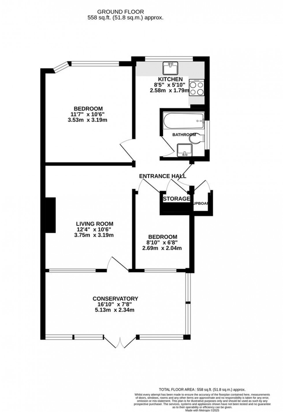 Floorplan for Bramley Close, Whitton