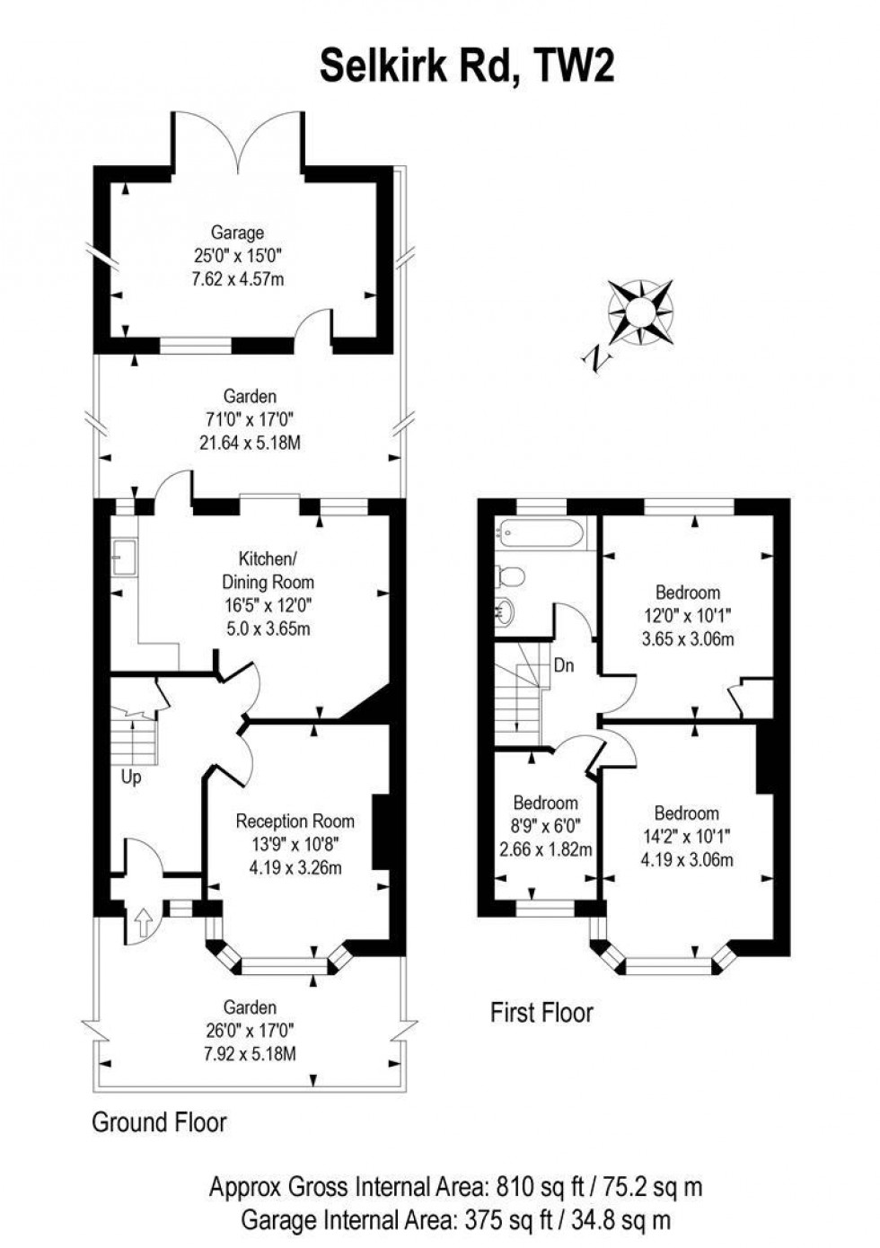 Floorplan for Selkirk Road, Twickenham