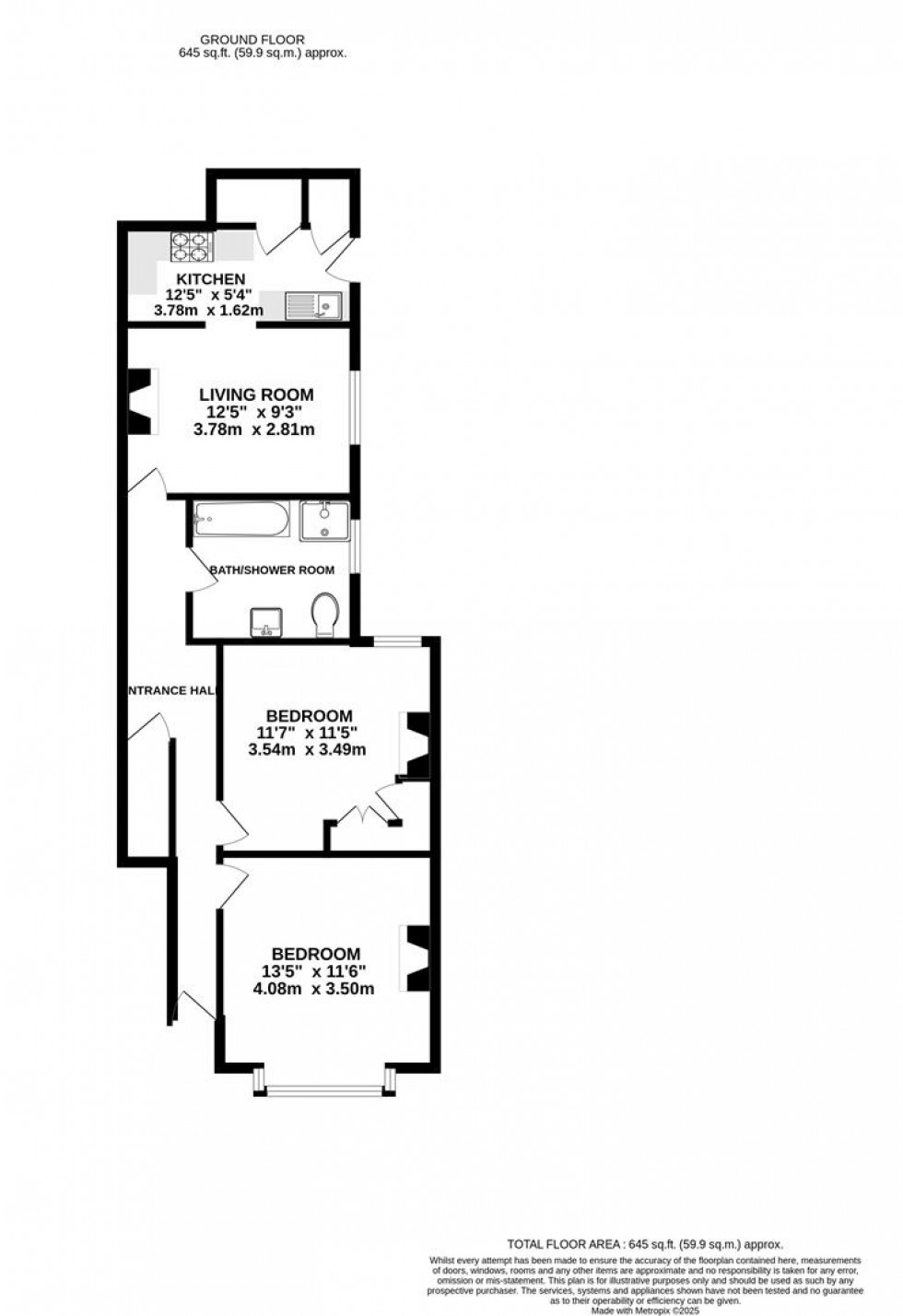 Floorplan for Argyle Avenue, Hounslow