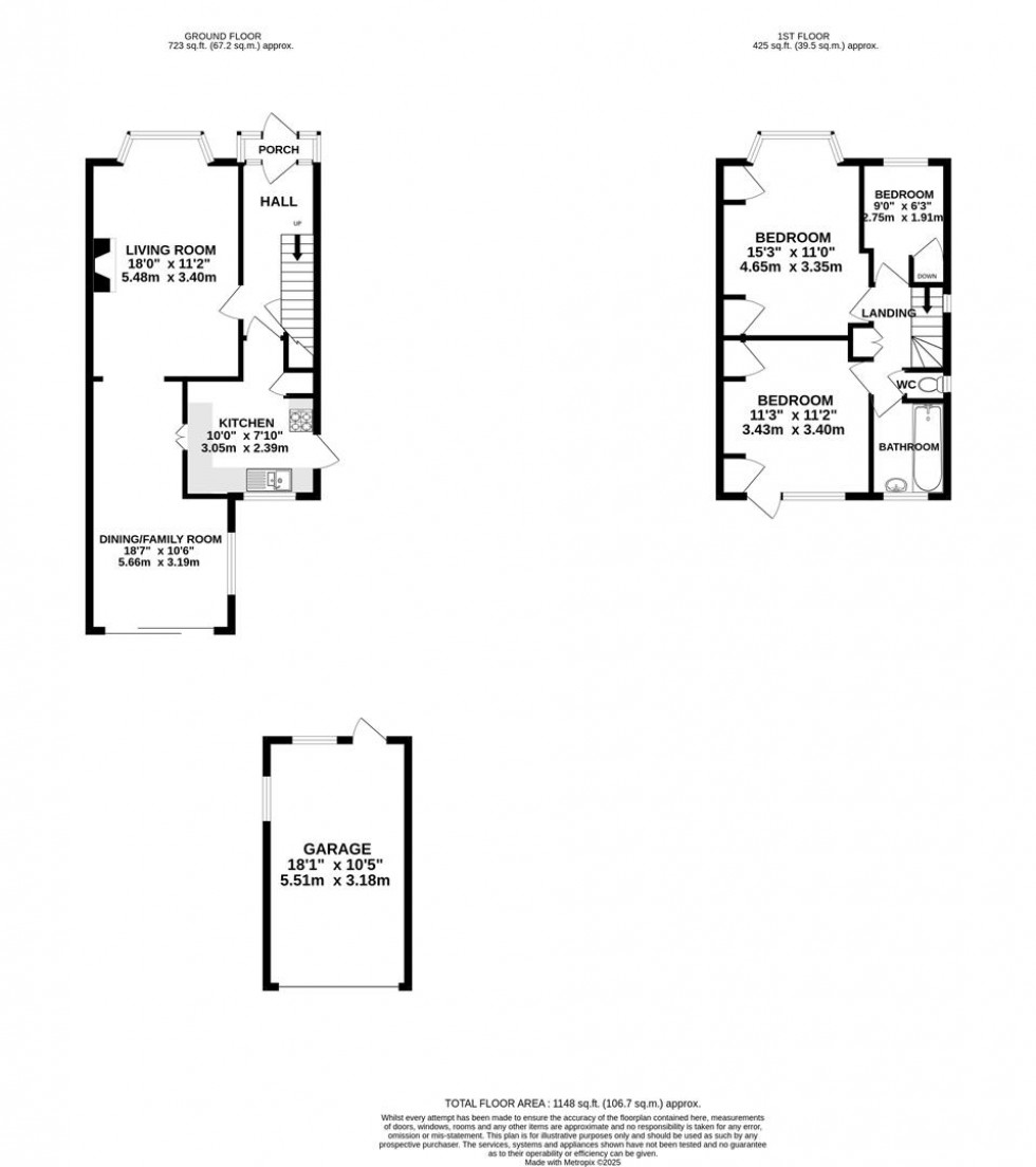 Floorplan for Ashley Drive, Whitton, Twickenham