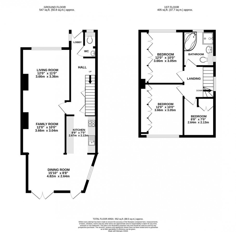 Floorplan for Alton Gardens, Twickenham