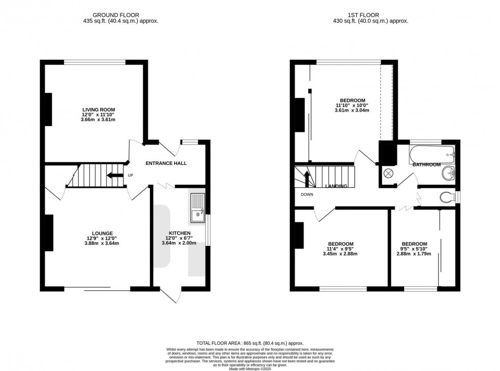 Floorplan for Granville Avenue, Hounslow