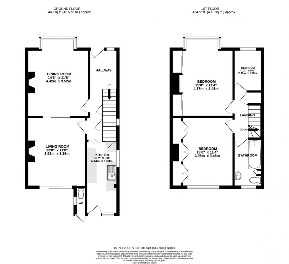 Floorplan for Kneller Gardens, Isleworth