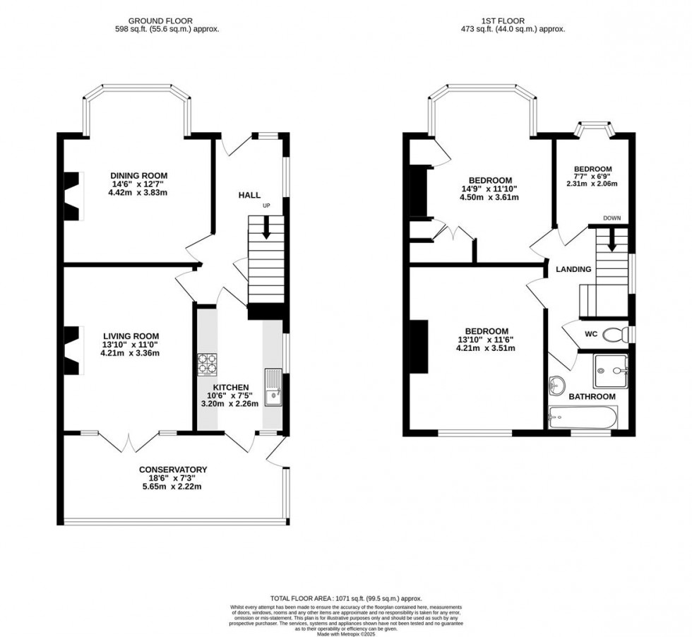 Floorplan for Whitton Dene, Hounslow
