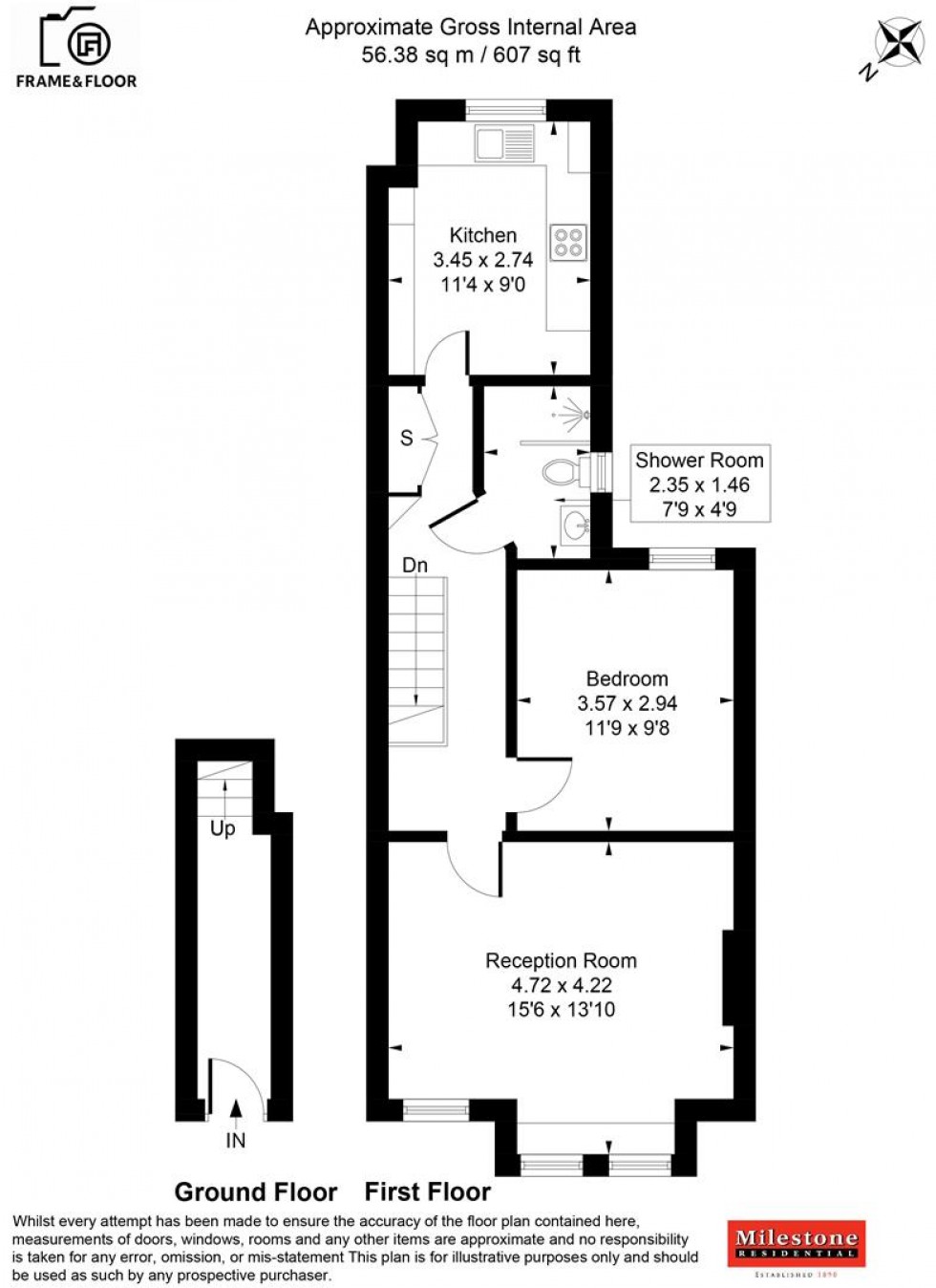 Floorplan for Gordon Road, Ashford