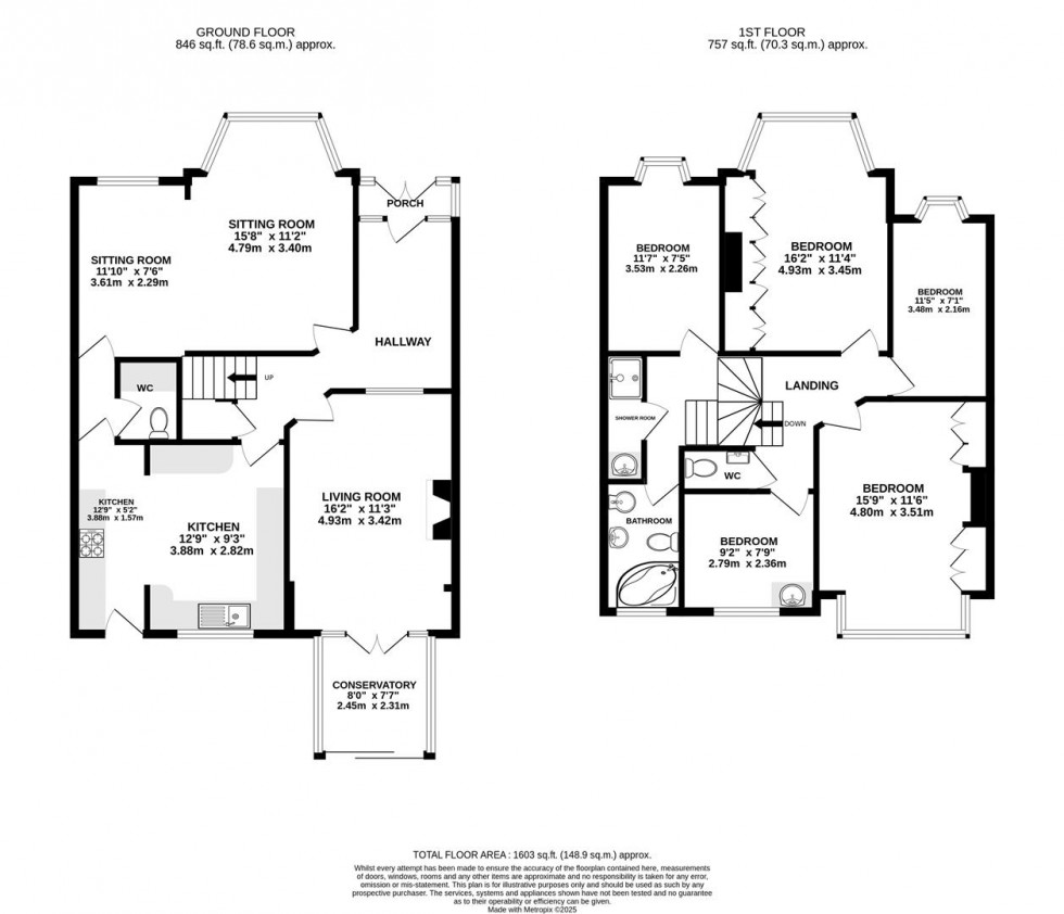Floorplan for Montrose Avenue, Whitton