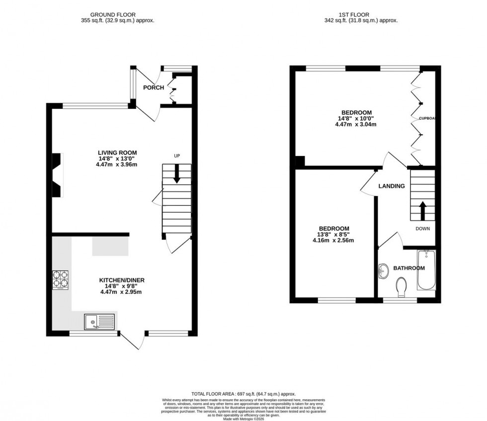Floorplan for Conway Road, Whitton, Hounslow