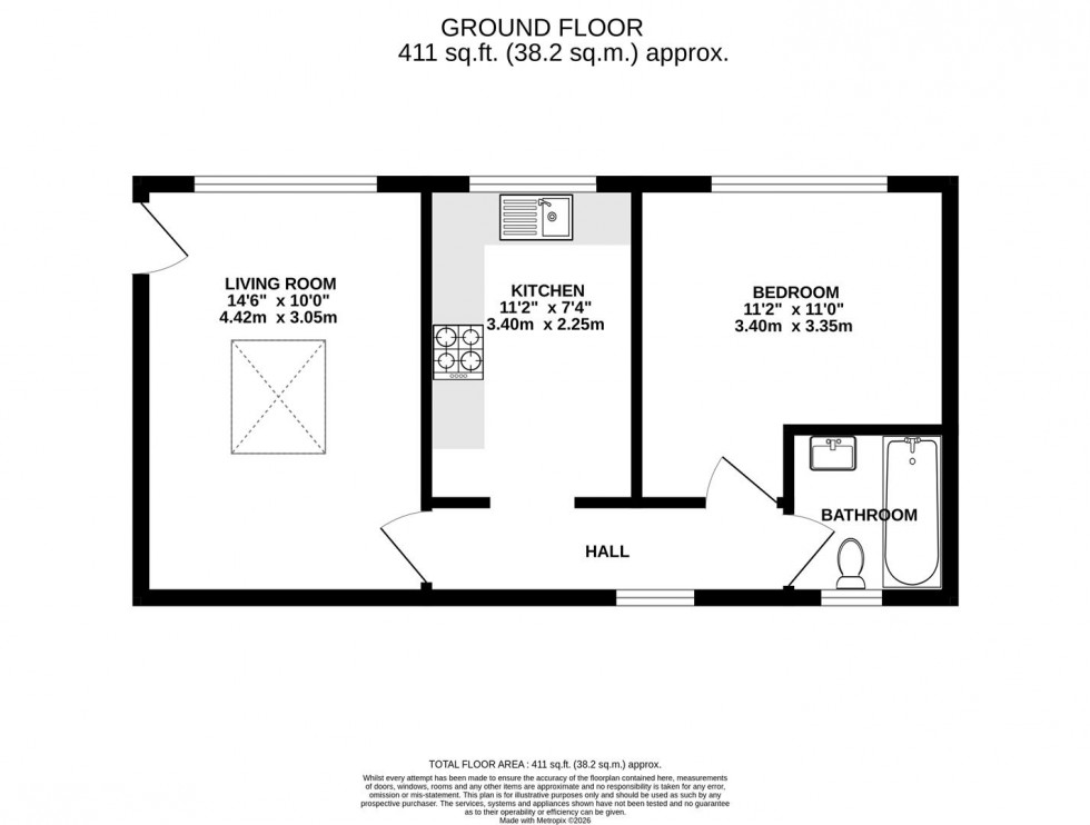 Floorplan for Garland Drive, Hounslow