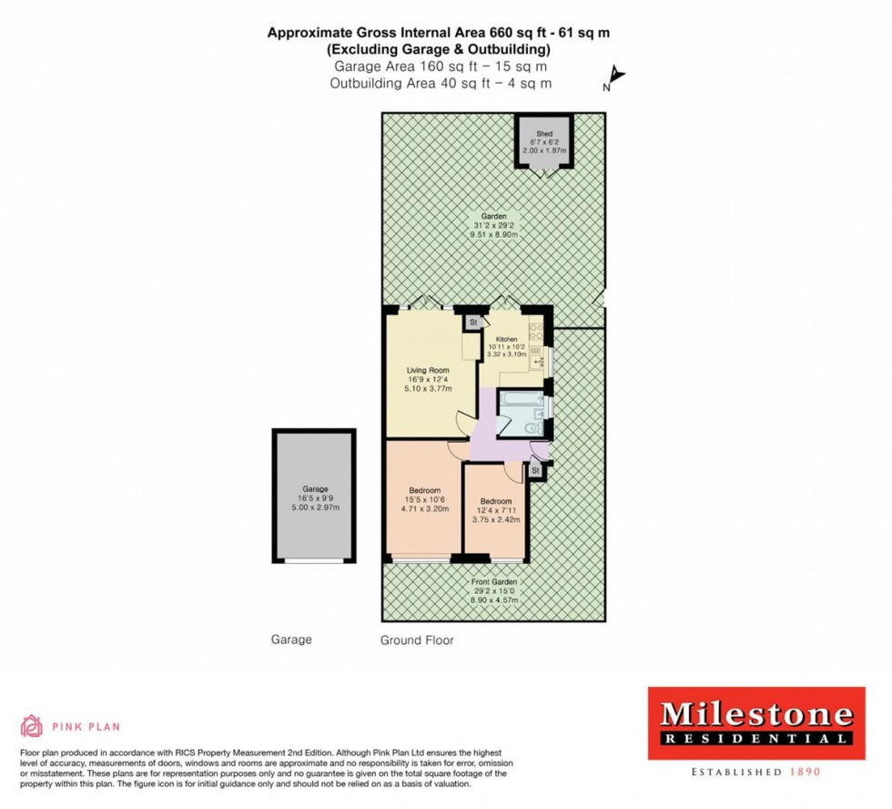 Floorplan for Fairholme Road, Ashford, TW15