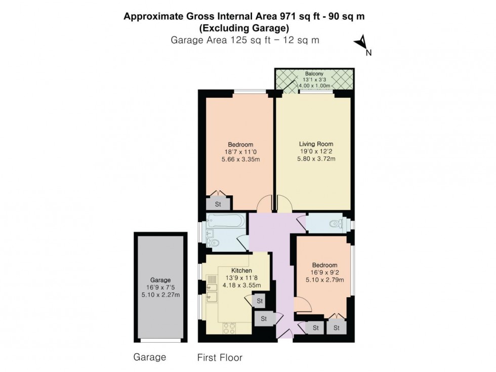Floorplan for Manor Road, Ashford