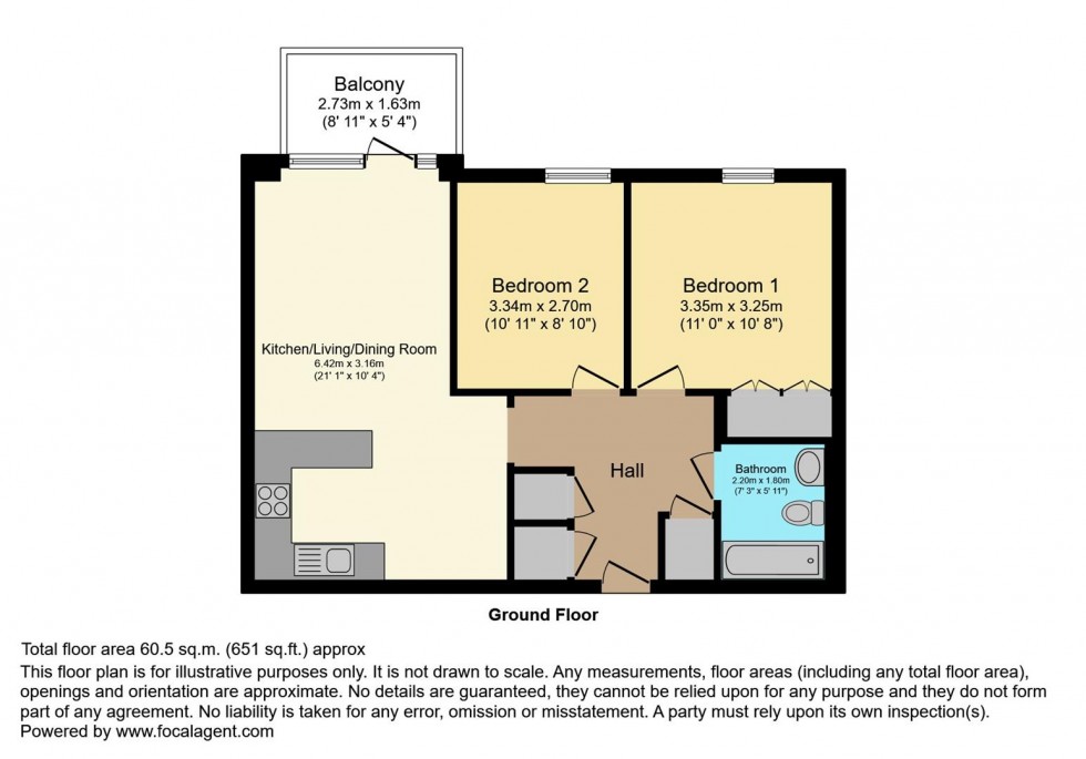 Floorplan for Challenge Court, Langhorn Drive, Twickenham
